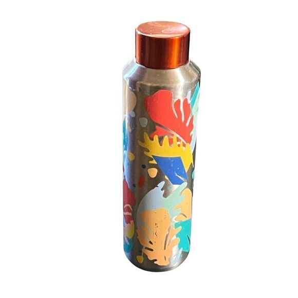 Starbucks Summer 2020 Multicolor Monstera Leaves Insulated Stainless Steel Water - Picture 2 of 4